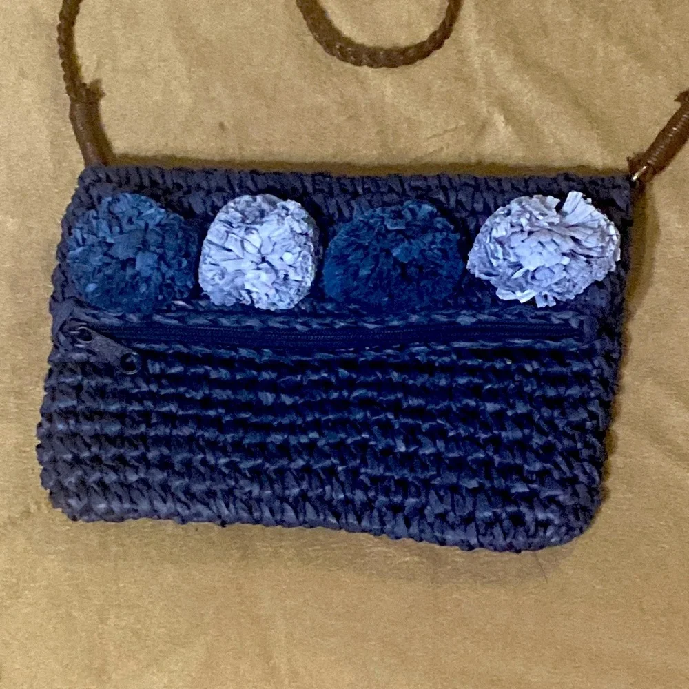 Chappell straworld inc- Blue Miami shoulder purse